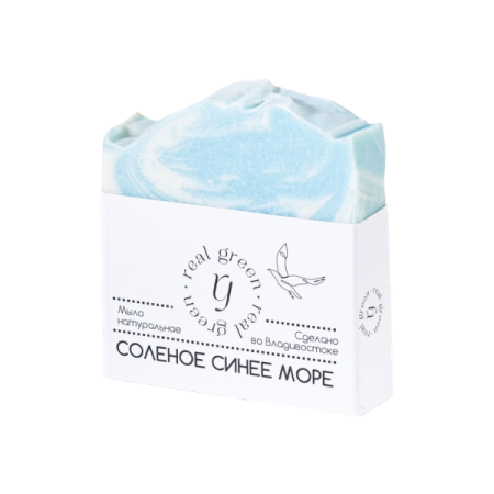 REALGREEN Мыло натуральное "Соленое синее море", 100г.